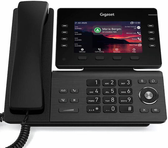 Gigaset P825 Wired IP Phone Black