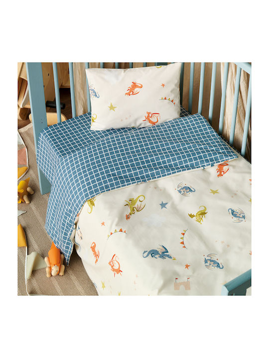 Kentia Duvet Crib Cotton Poldo White 100x140cm