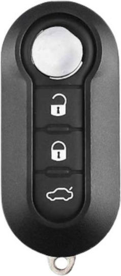 Foldable Car Key Shell with Blade with 3 Buttons for Fiat