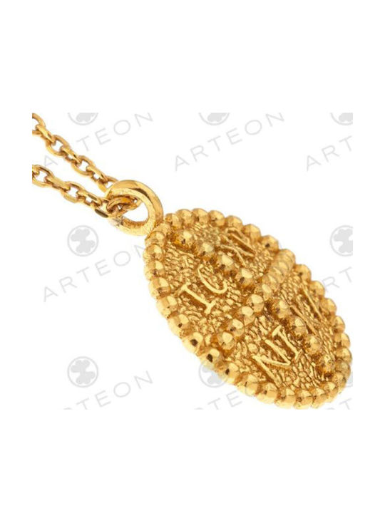 Arteon Necklace Constantine Amulet from Gold Plated Silver