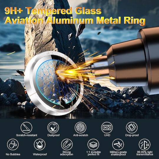Camera Protection Tempered Glass Black for the Samsung Galaxy A54 5G