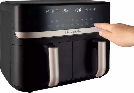 Russell Hobbs Satisfry Friteuză cu aer cu Coș Detașabil Dublu 9lt Negru