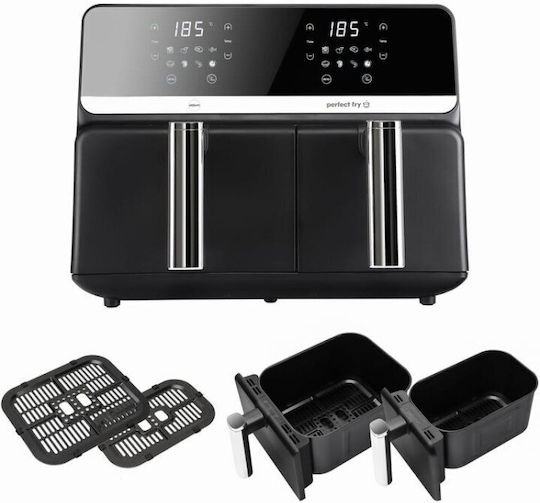 Eldom Air Fryer with Double Detachable Bucket 9lt Black FR200