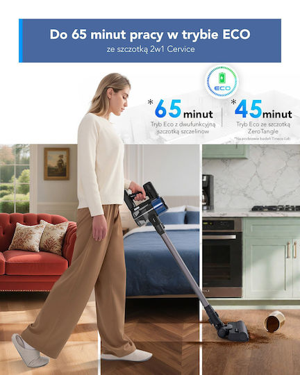 Tineco One S30 Επαναφορτιζόμενη Σκούπα 2 σε 1 Stick & Χειρός 25.2V Γκρι