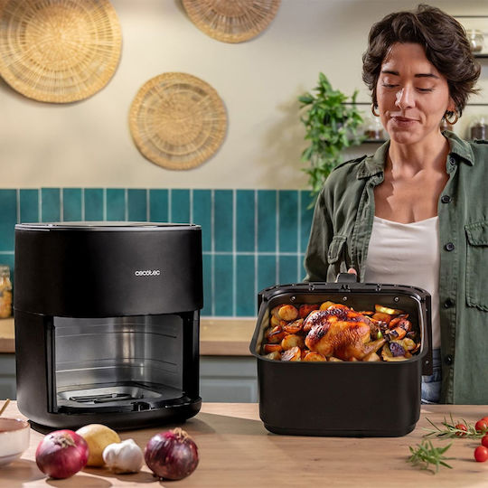Cecotec 6500 Heißluftfritteuse mit Doppel-Abnehmbarer Korb 6.5Es Schwarz