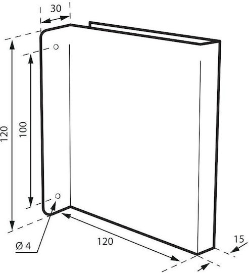 Πινακίδα Σήμανσης Βέλος Δεξιά 120x120 Mm Ανοξείδωτη Κάθετη Κολλητή Thirard 00452387