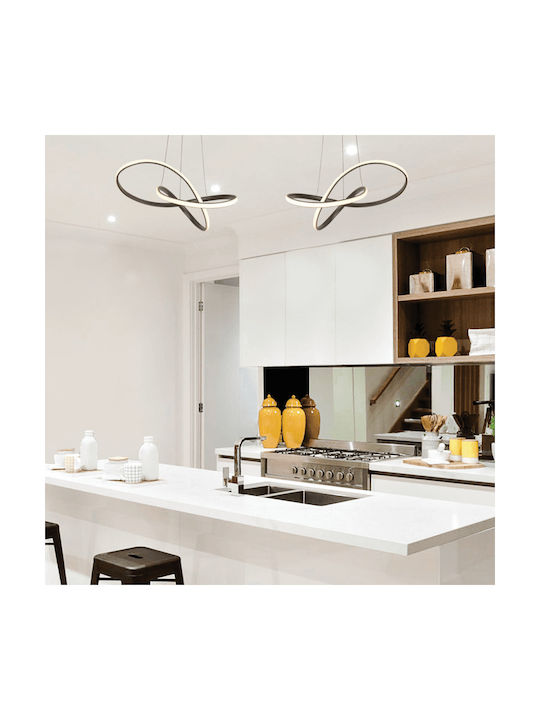 Aca Gordius Pendant Light Black 48cm