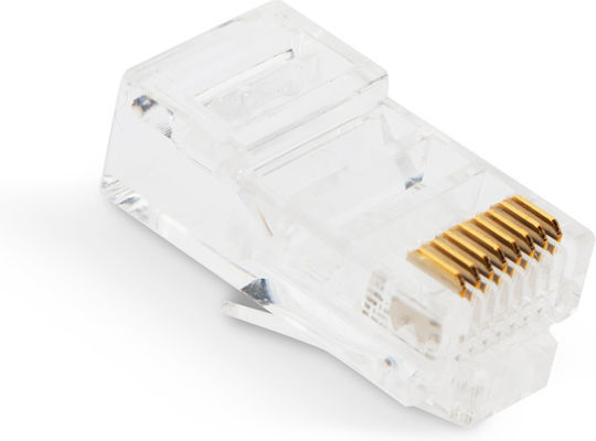 Set 100 Bucăți Prize Modular Jack "Pass Through" 8p8c Cat5e RJ45