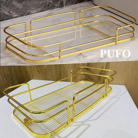 Tabletop Organizer Metallic Gold