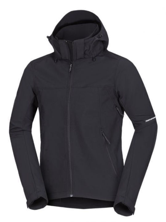 Men's Fleece Cardigan with Hood Black