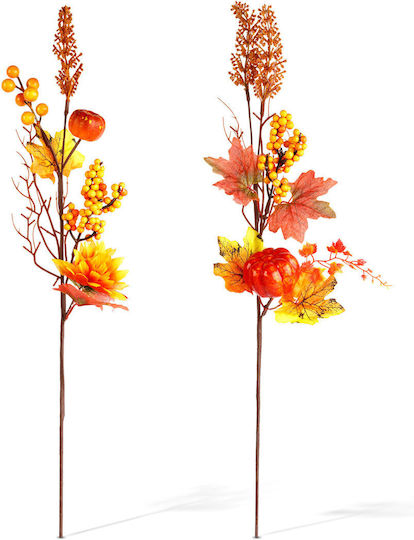 Autumn Decorative Branch Leaves Berries – 62 Cm – 2 Models