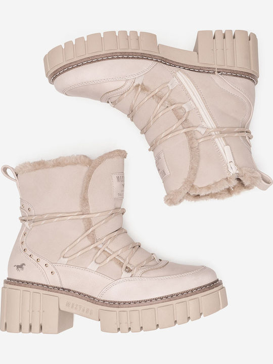 Stiefeletten Damen Beige