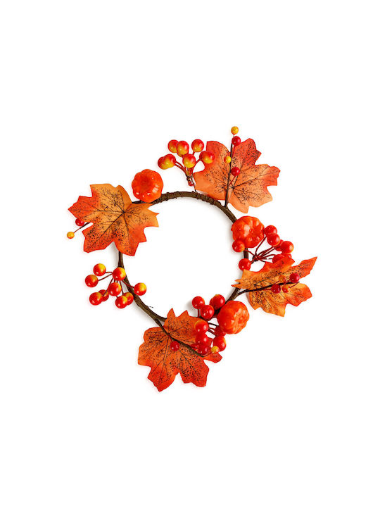 Decorative Autumn Wreath Maple Leaves – Ø22 Cm