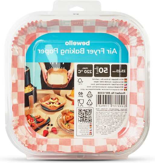 Alista Home Hârtii Antiaderente pentru Air Fryer 23x23cm 50buc