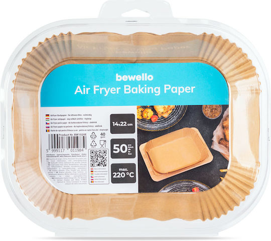 Alista Home Hârtie De Copt Antiaderentă Pentru Air Fryer 14x22cm 50 Bucăți