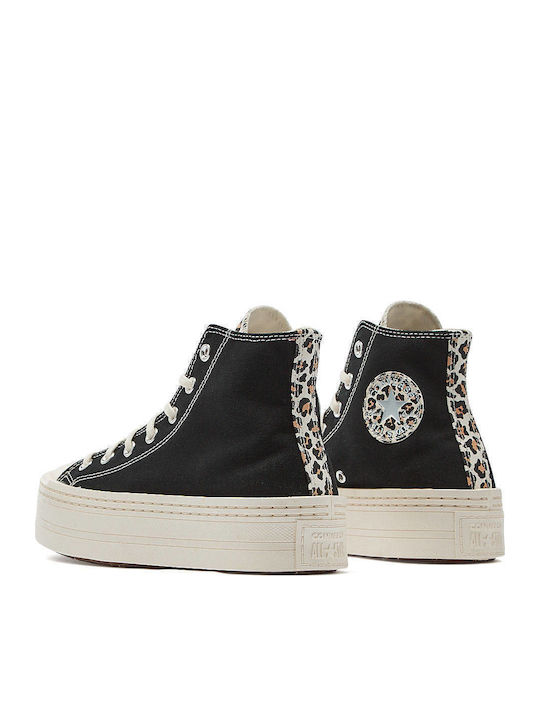 Chuck Taylor All Star Modern Lift Flatforms Tip Botine Negre