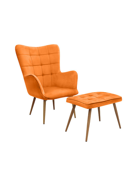 Bergère cu Puf Catifelat Croque 70x62x98cm