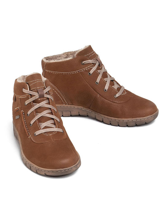 Ghete Dama Chelsea De Piele Cognac