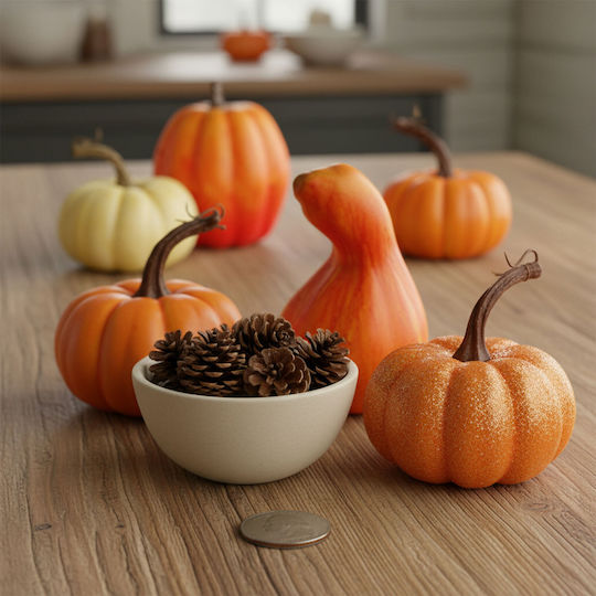 Autumn Decoration – Decorative Pumpkins – 6 Designs – Plastic