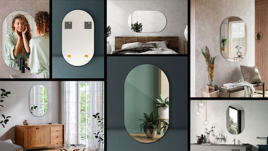 Tulup Wall Mirror Oval 100x58cm 1pcs