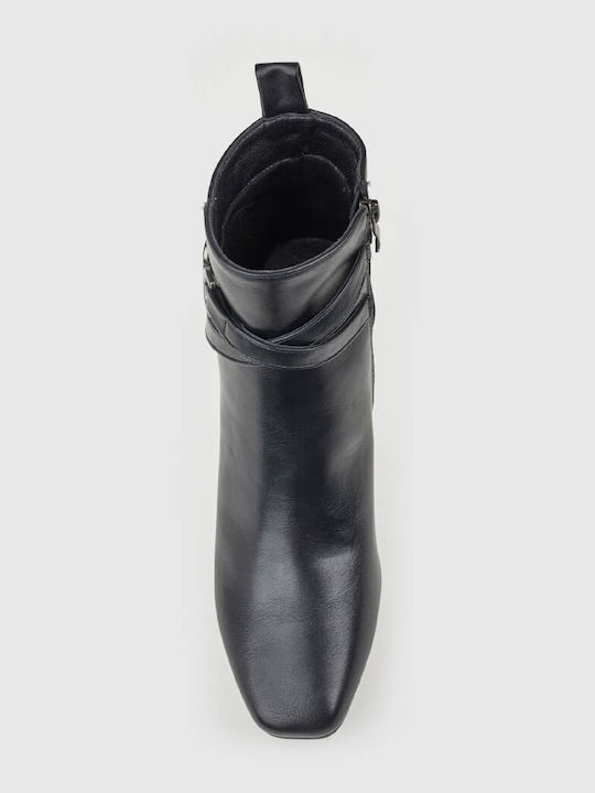Women's Ankle Boots with Medium Heel Black