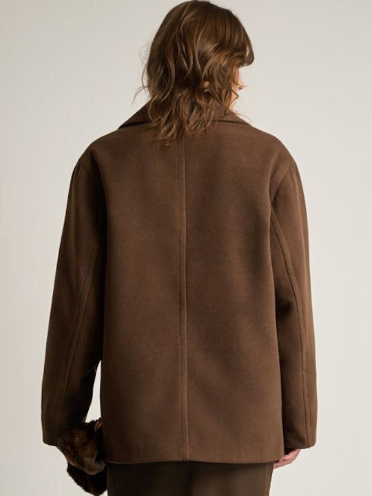 Γυναικείο Καφέ Παλτό Oversized