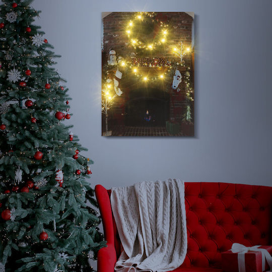 Christmas Led Painting Hanger 2 Aa Batteries 30 X 40 Cm 58467 Christmas Led Painting Hanger 2 Aa Batteries 30 X 40 Cm 58467