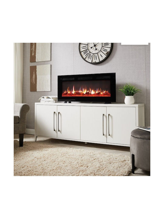 Richen Wall Mounted Electric Fireplace 1800W Black