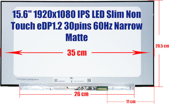 Monitor IPS / LED 1920x1080 30 Pin for Laptop Lenovo IdeaPad 3-15ITL6, 3-15ALC6