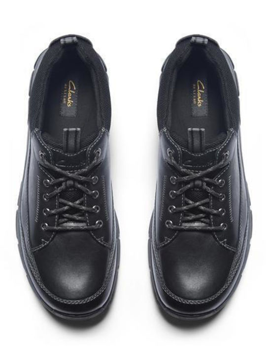 Lo Gore-tex Δερμάτινα Ανδρικά Casual Παπούτσια Μαύρα