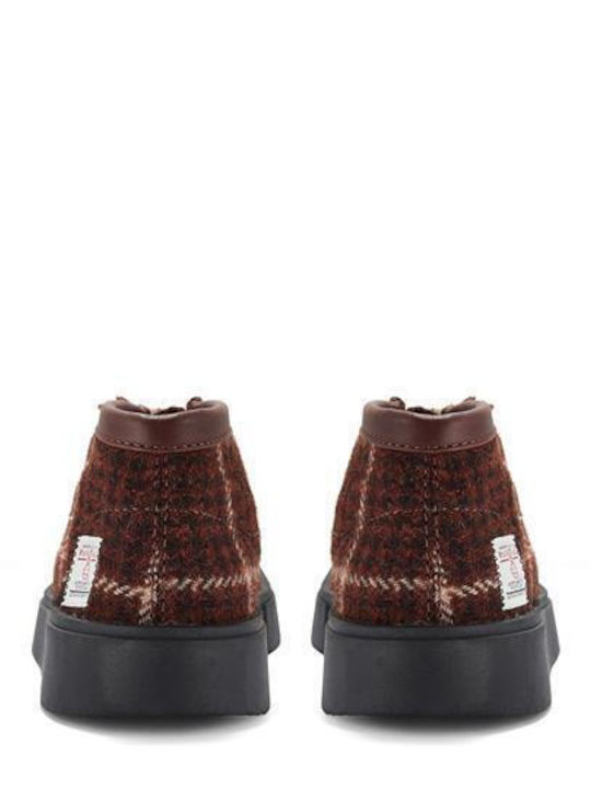 Torview Leder Herren Freizeitschuhe Burgundisch