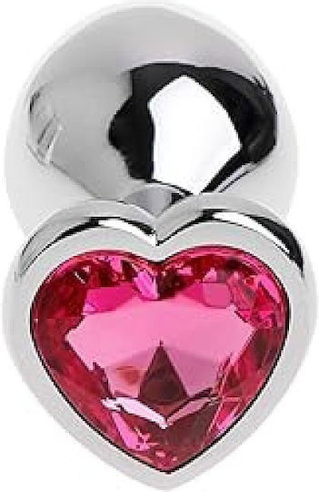Smd Butt Plug Anal Plug L 9cm Silver Pink Heart | Skroutz.mt