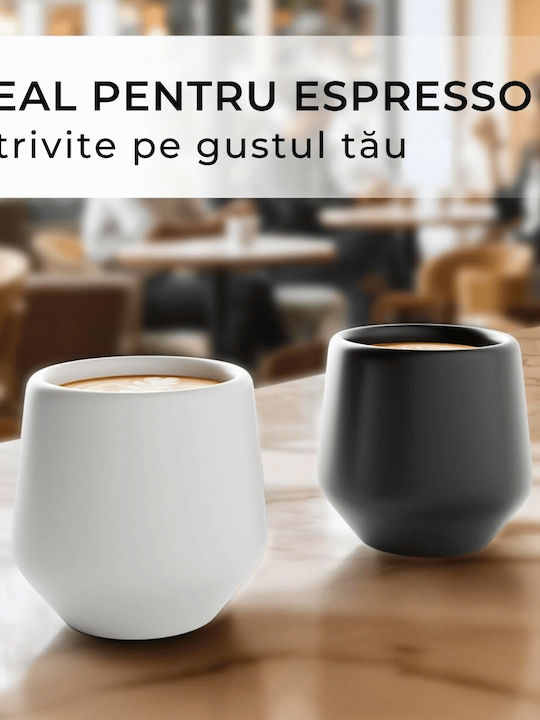 Miamio Set Tassen Espresso Keramik Gray 90ml 4Stück
