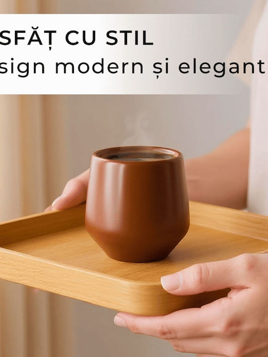 Miamio Σετ Φλιτζάνια Espresso Κεραμικά Μπεζ 90ml 4τμχ