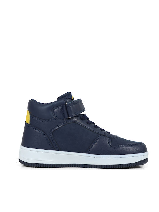 Kids Sneakers High Anatomic with Scratch Navy Blue