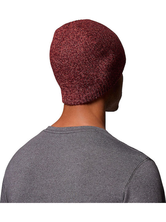 Whirlibird Watch Cap Beanie Unisex Beanie Knitted in Burgundy color