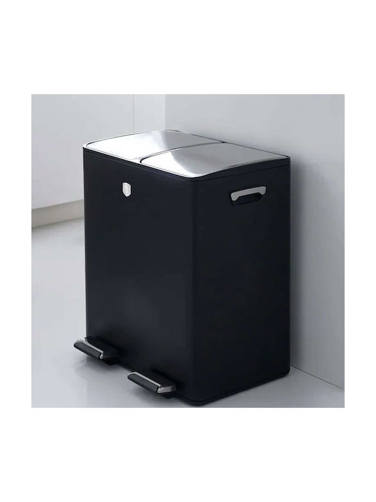 Berlinger Haus Waste Bin Waste Plastic with Pedal Black 1pcs