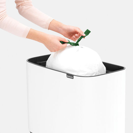 Brabantia Bo Touch Recycling Waste Bin Plastic Push Copper 33lt