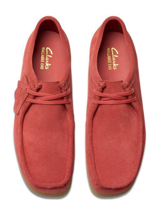 Wallabee Evo Suede Ανδρικά Μοκασίνια σε Κόκκινο Χρώμα