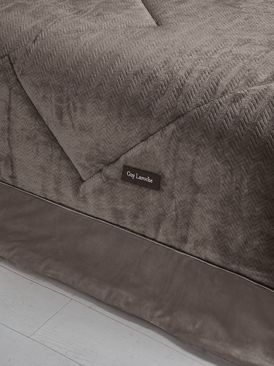 Guy Laroche Κουβερτοπάπλωμα Ημίδιπλο 180x240εκ. Moore Cocoa