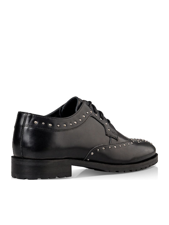 Women's Leather Oxford Shoes Black