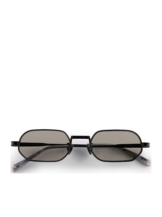 Oscar & Frank Herren Sonnenbrille mit Schwarz Metall Gestell und Schwarz Linse 499881