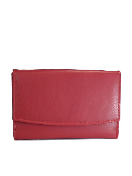 Large Leather Women's Wallet Travel with RFID Red