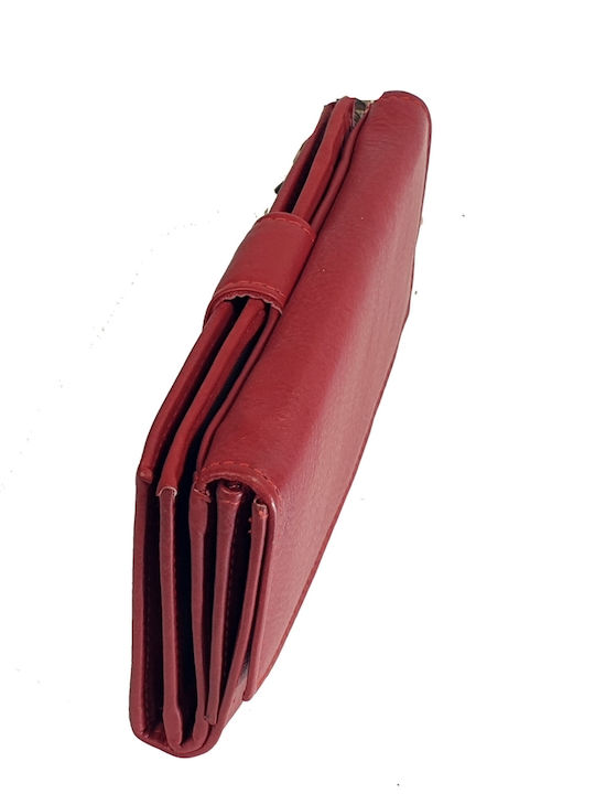 Large Leather Women's Wallet Travel with RFID Red