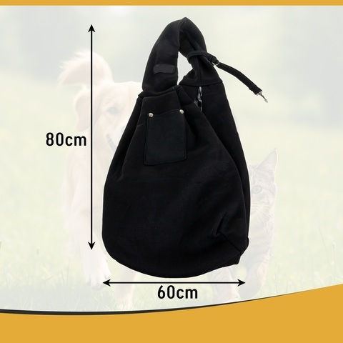 Geantă pentru transport câine / pisici până la 0.227kg Neagră M80xL60cm.