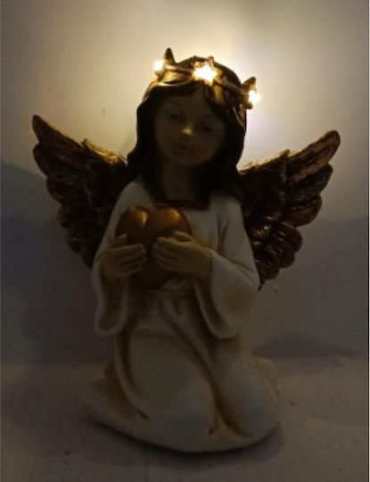 Christmas Figure Illuminated White Ceramic Cherub 17cm 4 Designs