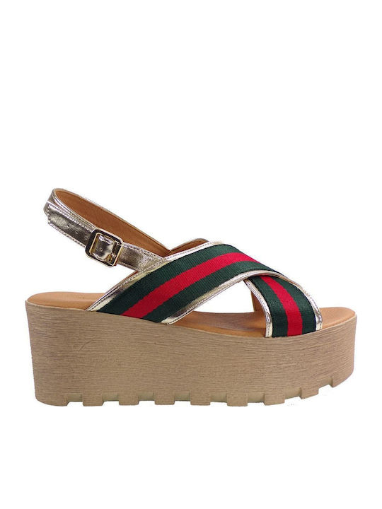 Women's Ankle Strap Platforms Blue