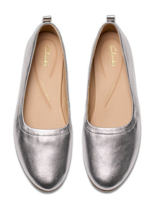 Leather Ballerinas Fawna Silver