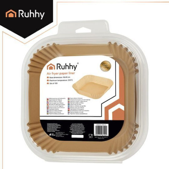 Ruhhy Non-stick Papers for Air Fryer 16x16cm 100 Pieces