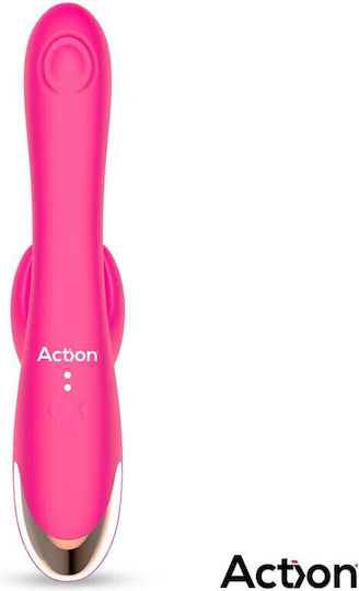 Action Διπλός Δονητής 22.5cm Φούξια